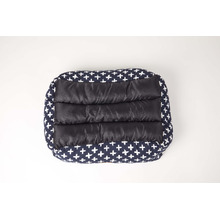 Navy Cross Cotton Bolstered Dog Bed
